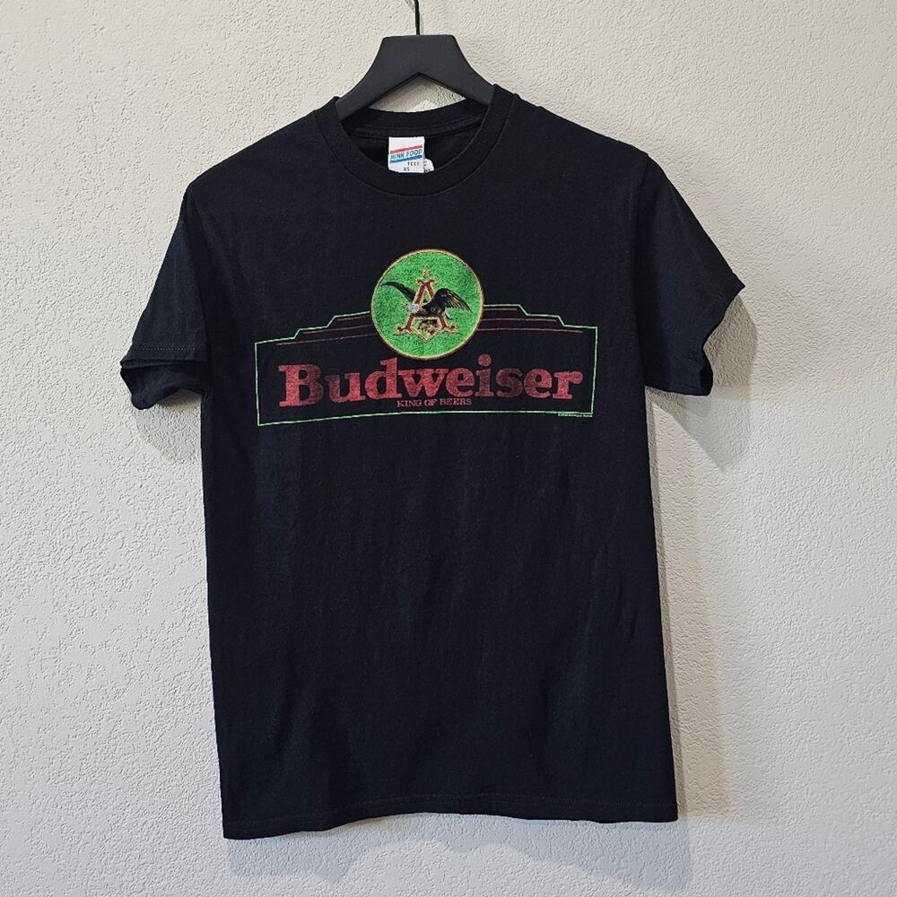 NWT JunkFood Oversized Black Budweiser Tee Sz XS - Picture 3 of 5